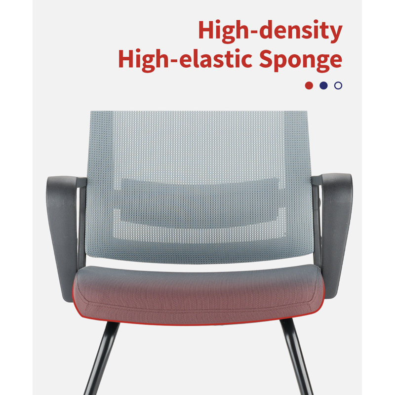 Clatina Office Guest Chair With Lumbar Support And Mid Back Mesh Space